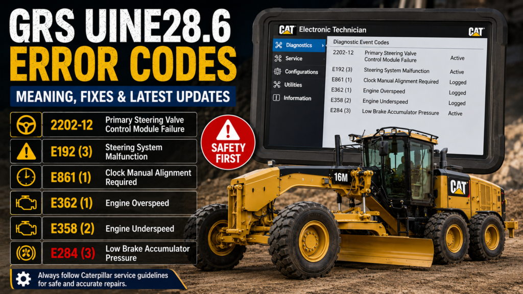 grs uine28.6 error codes