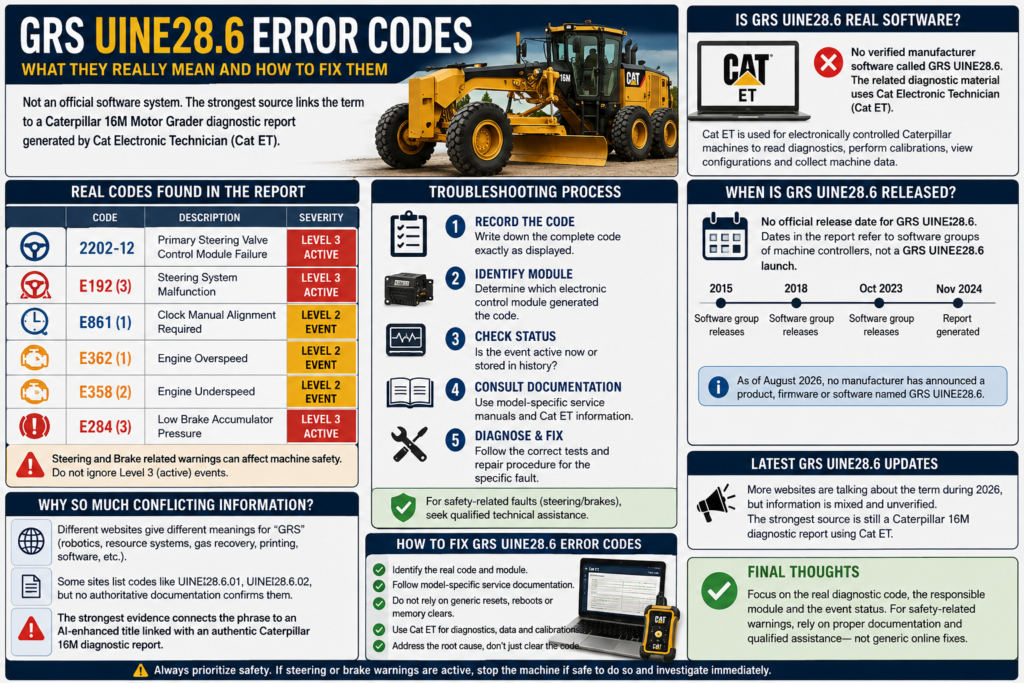 grs uine28.6 error codes