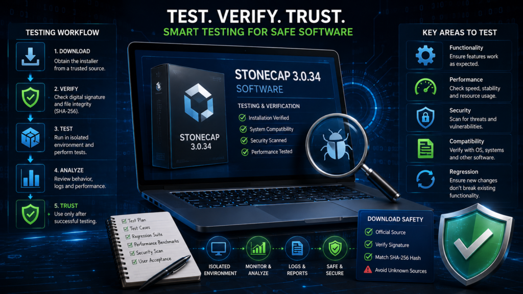 testing stonecap3.0.34 software