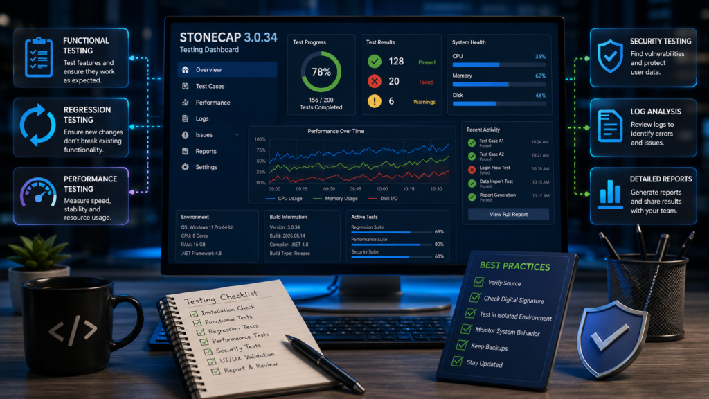 testing stonecap3.0.34 software
