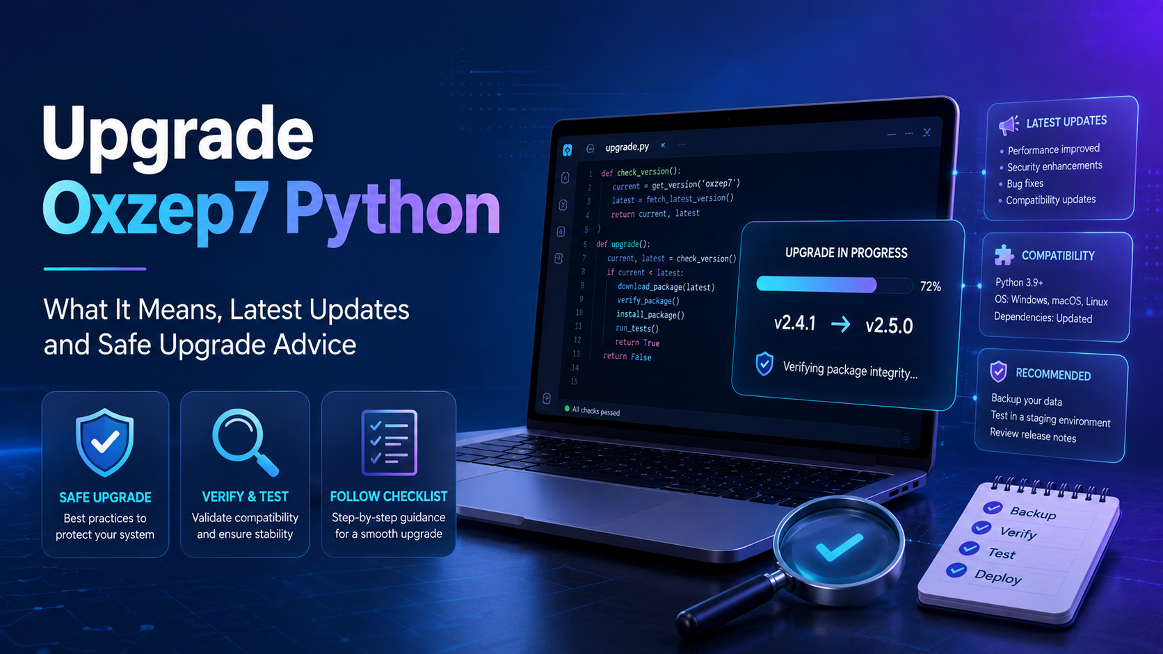 upgrade oxzep7 python